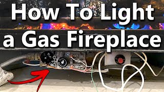 How To Light a Gas Fireplace Pilot [upl. by Iel]