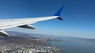 United Boeing 737 MAX 8 GoAround in San Francisco due to TCAS Alert [upl. by Nnylorac]