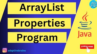 ArrayList Properties with example Program in Java  Collection [upl. by Hildegarde]