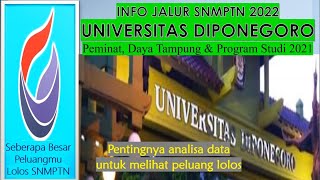 DATA PEMINAT amp DAYA TAMPUNG SNMPTN UNDIP 2022 [upl. by Spiros]