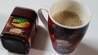 How To Make BRU Coffee  Bru Instant Coffee Powder  How To Make BRU Coffee With Milk [upl. by Ihana]