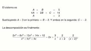 Descomposición en fracciones simples [upl. by Sophia]