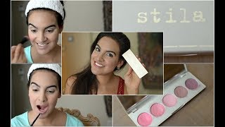 STILA Convertible Color Dual Lip amp Cheek Palette Sunset Serenade Review amp Demo [upl. by Erodisi]