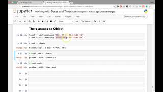 17 Working with Dates and Times The pandas Timedelta Object [upl. by Enyamrahs504]