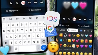 TECLADO GBOARD ESTILO IPHONE COM EMOJIS IOS 16 NO ANDROID 2023 🚨 [upl. by Lassiter]