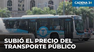 SUBIÓ el PRECIO del COLECTIVO en CÓRDOBA Nuevos valores  Cadena 3 Argentina [upl. by Bred]