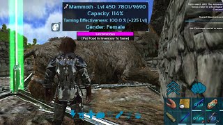 MAX LEVEL MAMMOTH TAMING ARK SURVIVAL EVOLVED MOBILE [upl. by Forrester]