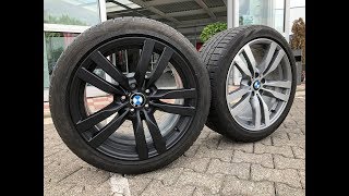 Felgen Folieren BMW X6 M mit Foliatec Sprühfolie Schwarz Matt [upl. by Tynan921]