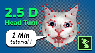 1 MIN TUTORIAL 25D Head Turn in Dragonbones [upl. by Rodgers59]