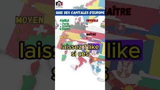 Quiz des capitales dEurope quiz français french [upl. by Ahseyn640]