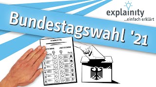 Bundestagswahl 2021 einfach erklärt explainity® Erklärvideo [upl. by Zohar119]