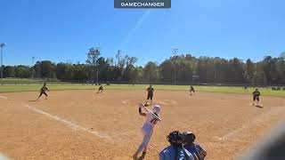 Hitting Blooped single to CF vs PA Bombers Gold 18u in Starz Gold Showcase in Richmond VA [upl. by Aihcsrop]