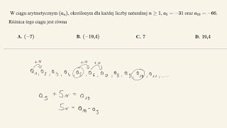Matura 2022  zadanie 14  ciąg arytmetyczny [upl. by Ettedranreb]