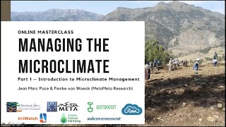 Masterclass Managing the Microclimate for climate resilience and agricultural productivity Part I [upl. by Marieann]