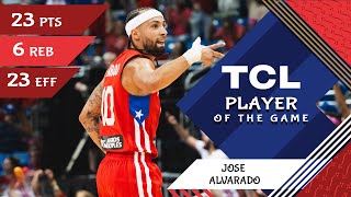 Jose Alvarado 23 PTS  TCL Player Of The Game  LTU vs PUR  FIBA OQT 2024 Puerto Rico [upl. by Hamann]