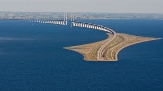 SWEDEN amp DENMARK Øresund Bridge and tunnel [upl. by Airetas]