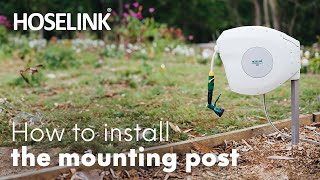 How to Install the Retractable Hose Reel Mounting Post  USA [upl. by Sumedocin]