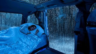 Rain Sounds for Sleeping ⚡ Soft Rain and Thunder on Window Car  White Noise for Relax Deep Sleep [upl. by Suivatna822]