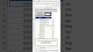 How to Convert Date to Fiscal Year Quarter Dynamic in Excel 365 using LET Function shorts [upl. by Anes]