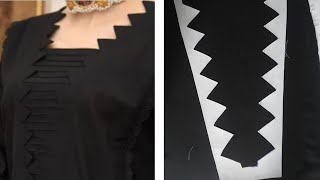 Beautiful Neck Design with Cutwork Triangle Samosa Neck Designs cutting and stitching [upl. by Abbotsen]