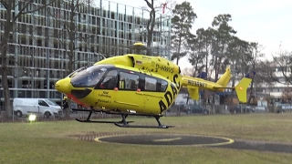 ITH Christoph 77 ADAC Luftrettungszentrum Mainz startet an Uniklinik Bonn am 060217 [upl. by Amaleta]