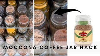 BudgetFriendly DIY Upcycling Moccona Jars into Chic amp Useful Spice Organizers [upl. by Piefer]