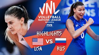 USA vs RUS  Highlights Week 5  Womens VNL 2021 [upl. by Sirrom585]