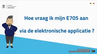 E705 voortaan aanvragen via MyMinfin [upl. by Furlani]