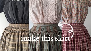 How to Sew a Cartridge Pleated Skirt  Easy Historical Sewing [upl. by Fife]