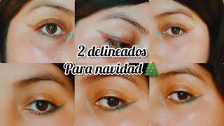 Maquillajes para navidad delineados [upl. by Petersen]