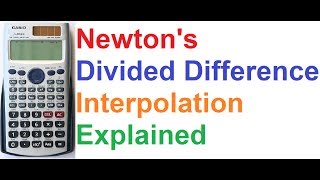 Newton Divided Difference Interpolation Explained on Casio fx991ES Scientific Calculator [upl. by Thor840]