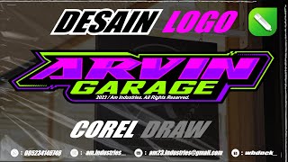 PROSES DESAIN LOGO PART 44  COREL DRAW [upl. by Byrle490]