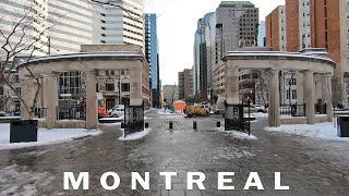 Montreal 2022  Downtown St Louis Square BerriUQAM Station  Winter Walking [upl. by Esserac442]