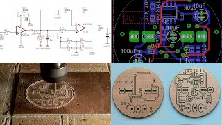 CNC Milling Double Sided PCBs Using Eagle FlatCam and GRBLCandle Step by Step Detailed Guide [upl. by Waxman]