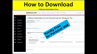 How to download VMware Workstation totally free Broadcom  Virtualization [upl. by Nevs]