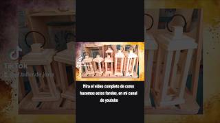 Como hacer Faroles\ Fanales de madera reciclado parati aprender carpentry decoracion diy [upl. by Aral]