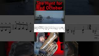 Hymn to Red October by Basil Poledouris  The Hunt for Red October Intro Credits Part 1 tuba [upl. by Diandre]