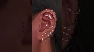 Chic Hoop Multiple Ear Piercing Ideas for Women  Gold Cartilage Earrings Inspiration [upl. by Graehme267]