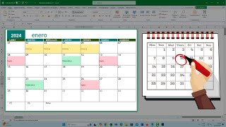 Crea un CALENDARIO de ACTIVIDADES en Excel AUTOMÁTICO📆 Sin Fórmulas [upl. by Zebada]