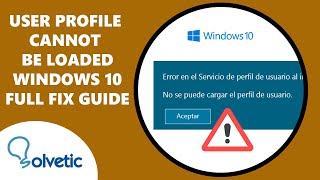 User Profile Cannot Be Loaded Windows 10  Full Fix Guide [upl. by Chadd753]