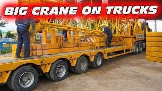 BIG CRAWLER CRANE PART 2 ♦ LOADING HEAVY EQUIPMENT ON TRUCKS AFTER JOB [upl. by Killam]