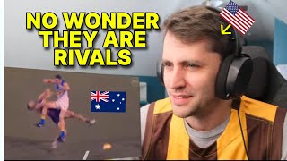 American reacts to AFL Rivalries and the brawls that started them [upl. by Aynnat]