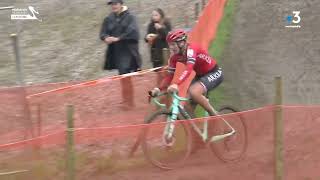 Revoir la course femmes de la Coupe de France 2023 de cyclocross à Flamanville [upl. by Ratib]