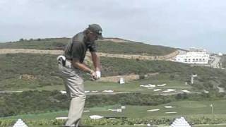 Retief Goosen  Golf Swing with Driver Slow motion Down the line [upl. by Adalbert]