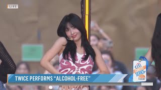 TWICE트와이스 AlcoholFree LivePerformance NBC Todayshow TWICEonTODAY [upl. by Einnob]