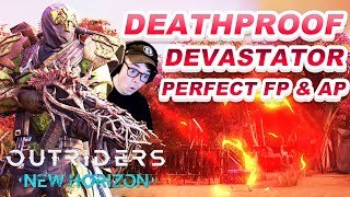 NEW DEVASTATOR DEATHPROOF MELEE GUN BUILD PERFECT FP AND AP DAMAGE OUTRIDERS NEW HORIZON [upl. by Gazzo]