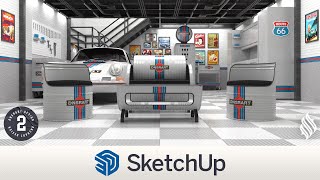 3D Modeling Oil Drum Furniture Part 2 SketchUp Tutorial [upl. by Nickerson]