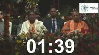 nonstop 169 second shankhanaad conch shell sound at ganga aarti varanshi  Draupadi murmu [upl. by Akelahs]