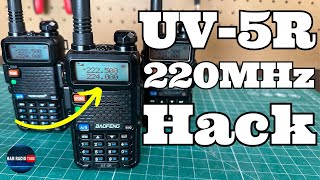 Baofeng UV5R Hacked  220MHz Software Unlocked [upl. by Atikkin]