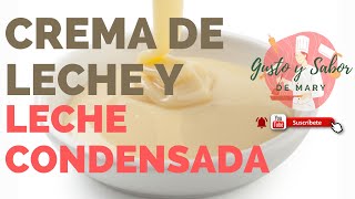 Crema de leche y leche condensada casera y económica [upl. by Surbeck]